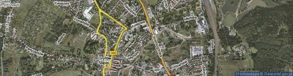 Zdjęcie satelitarne Młyńska ul.